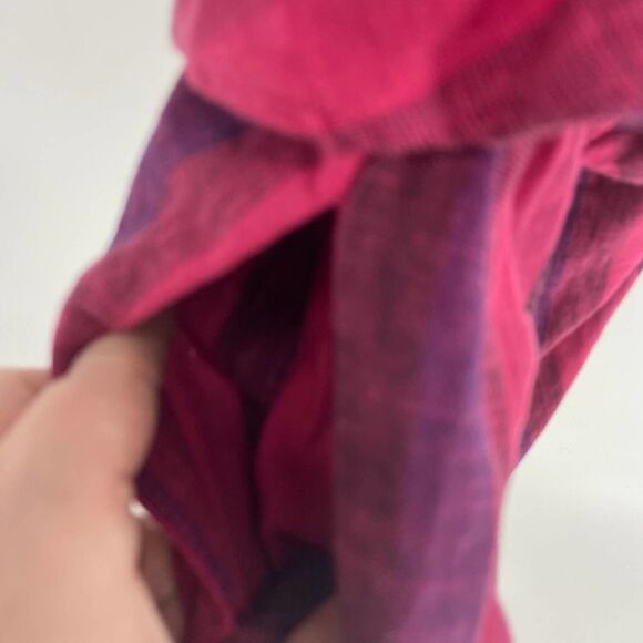 Anthropologie Amadi purple pink striped open back short romper women xs NWT - Picture 5 of 8